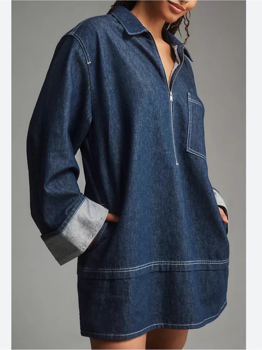 Pilcro Denim Mini Shift Dress size medium